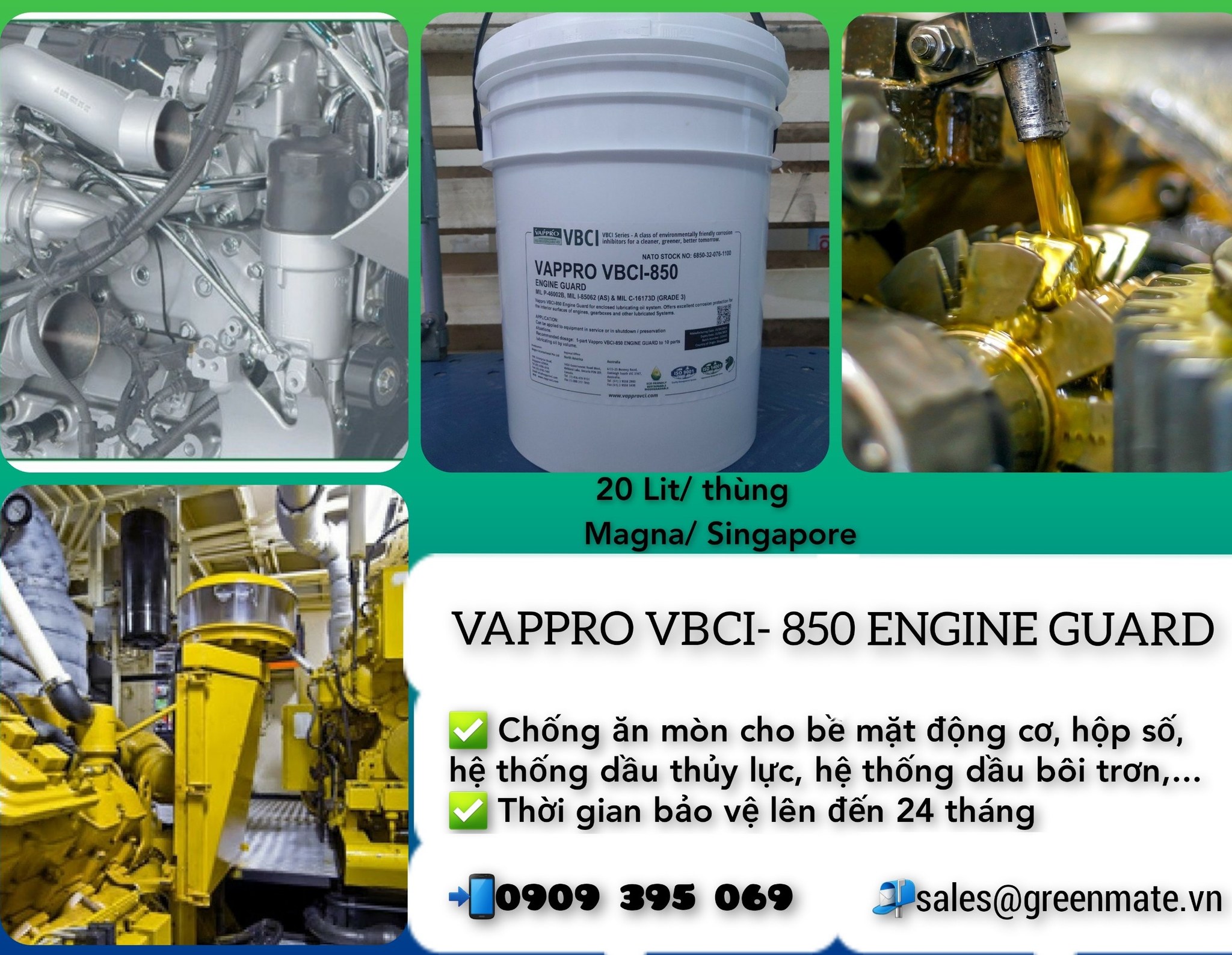 Phụ gia chống ăn mòn động cơ VAPPRO VBCI-850